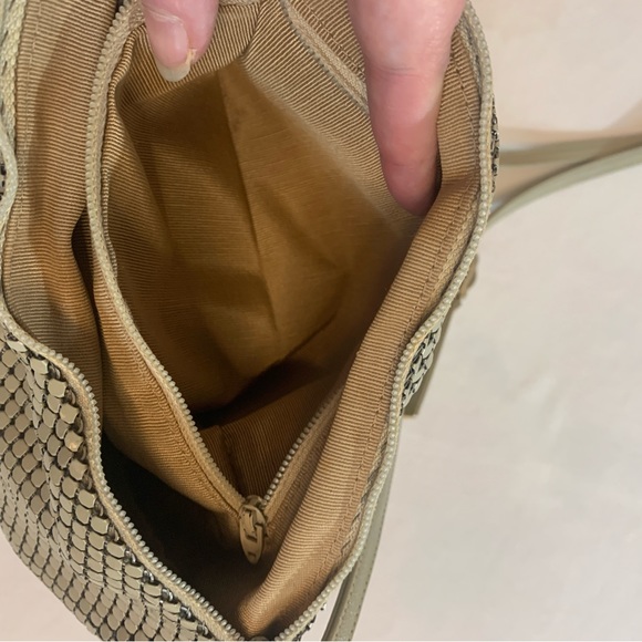Whiting and Davis Cream Mesh Purse Adjustable strap. - Picture 6 of 11